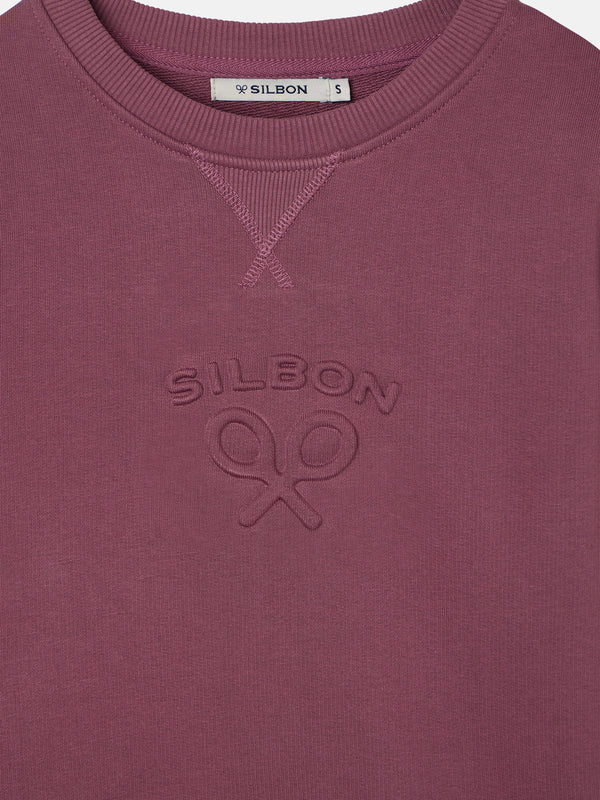 Sudadera woman silbon clasico burdeos