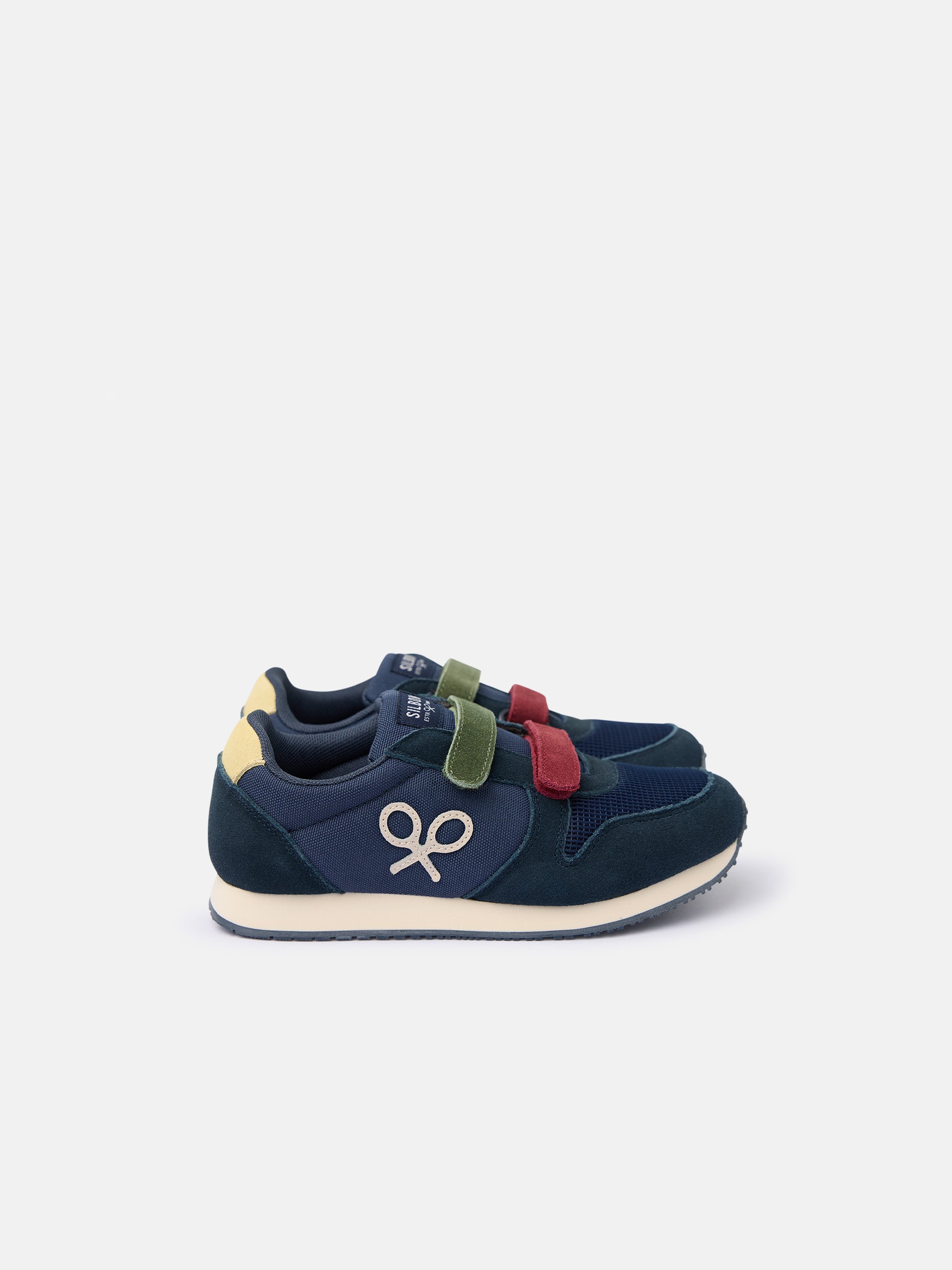 Zapatilla kids running velcro azul marino 