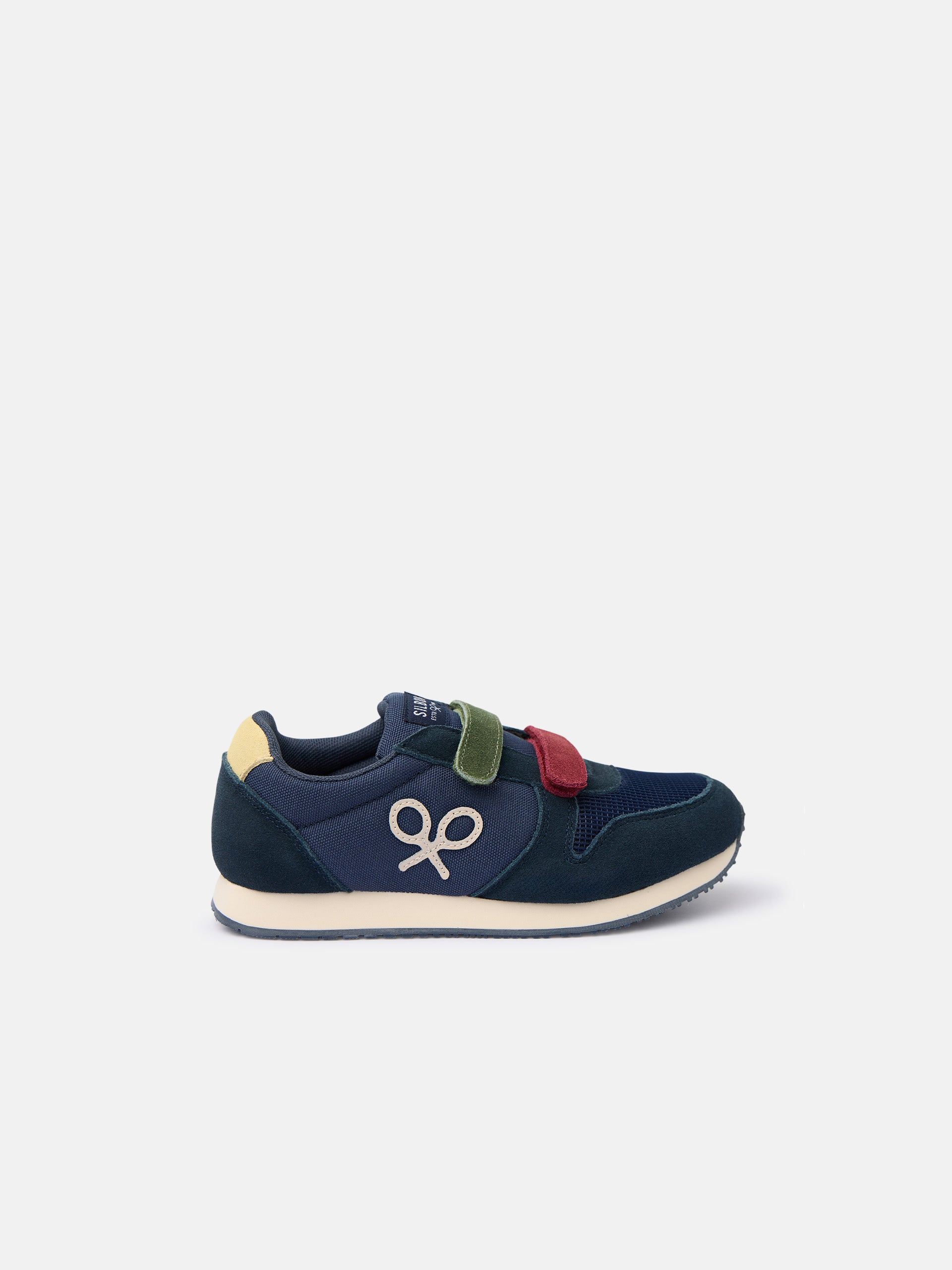 Zapatilla kids running velcro azul marino 