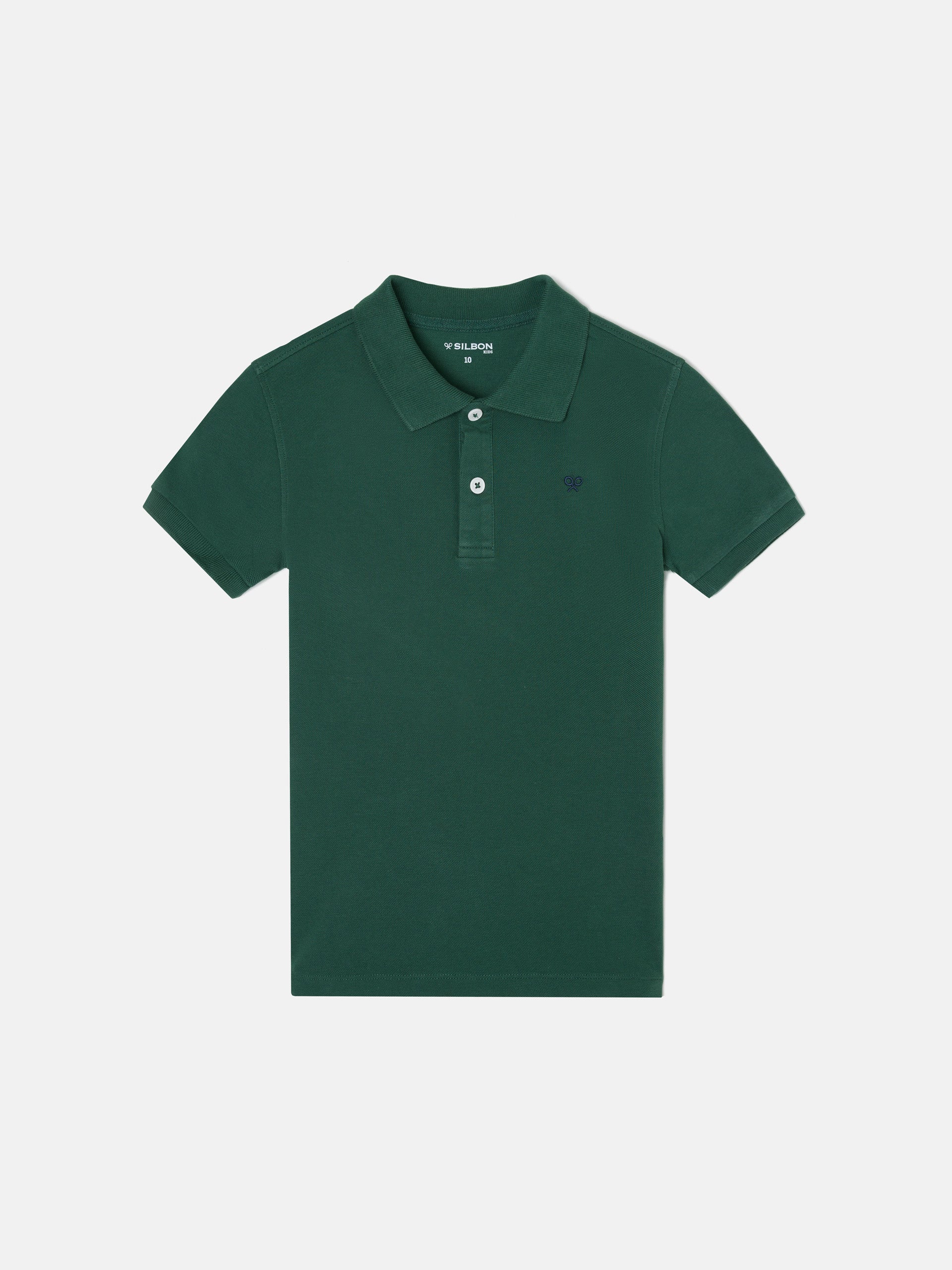 Polo kids clasico miniraqueta verde oscuro