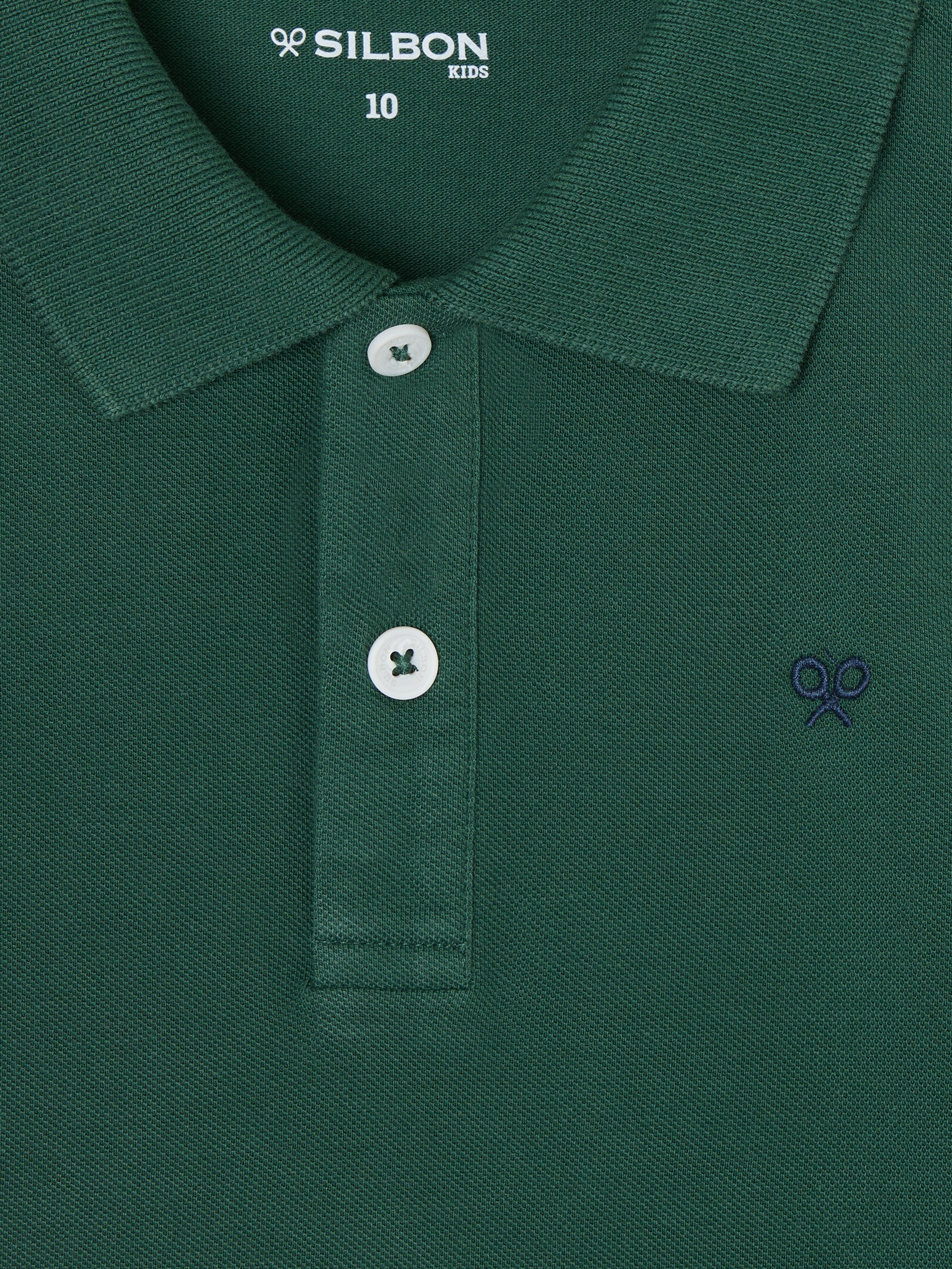 Polo kids clasico miniraqueta verde oscuro