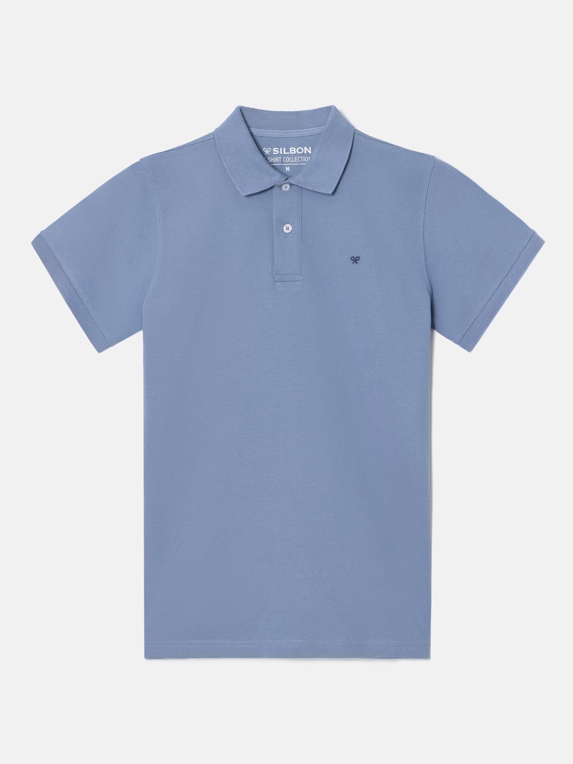 Polo clasico liso azul