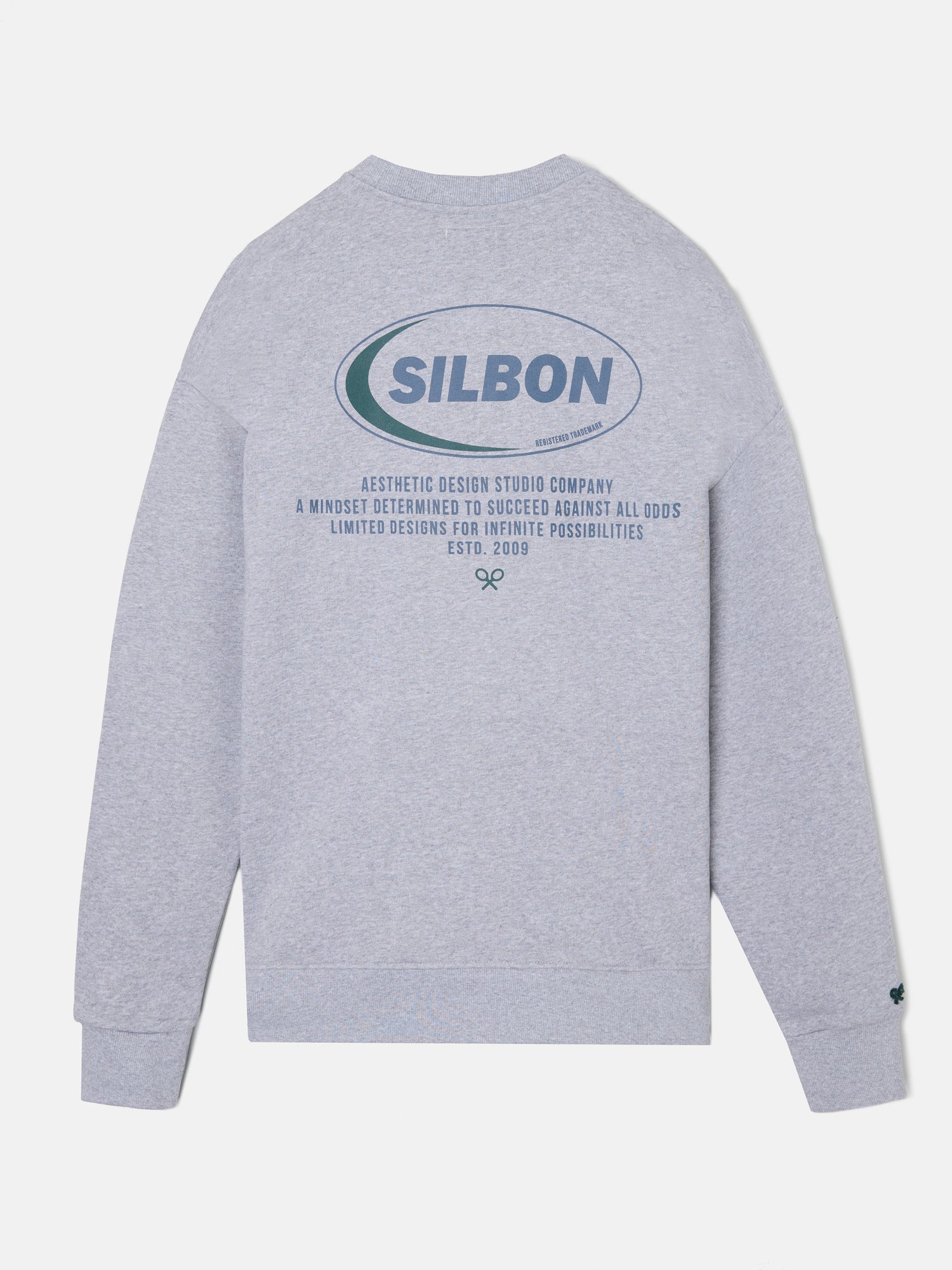 Sudadera relaxed fit silbon gris