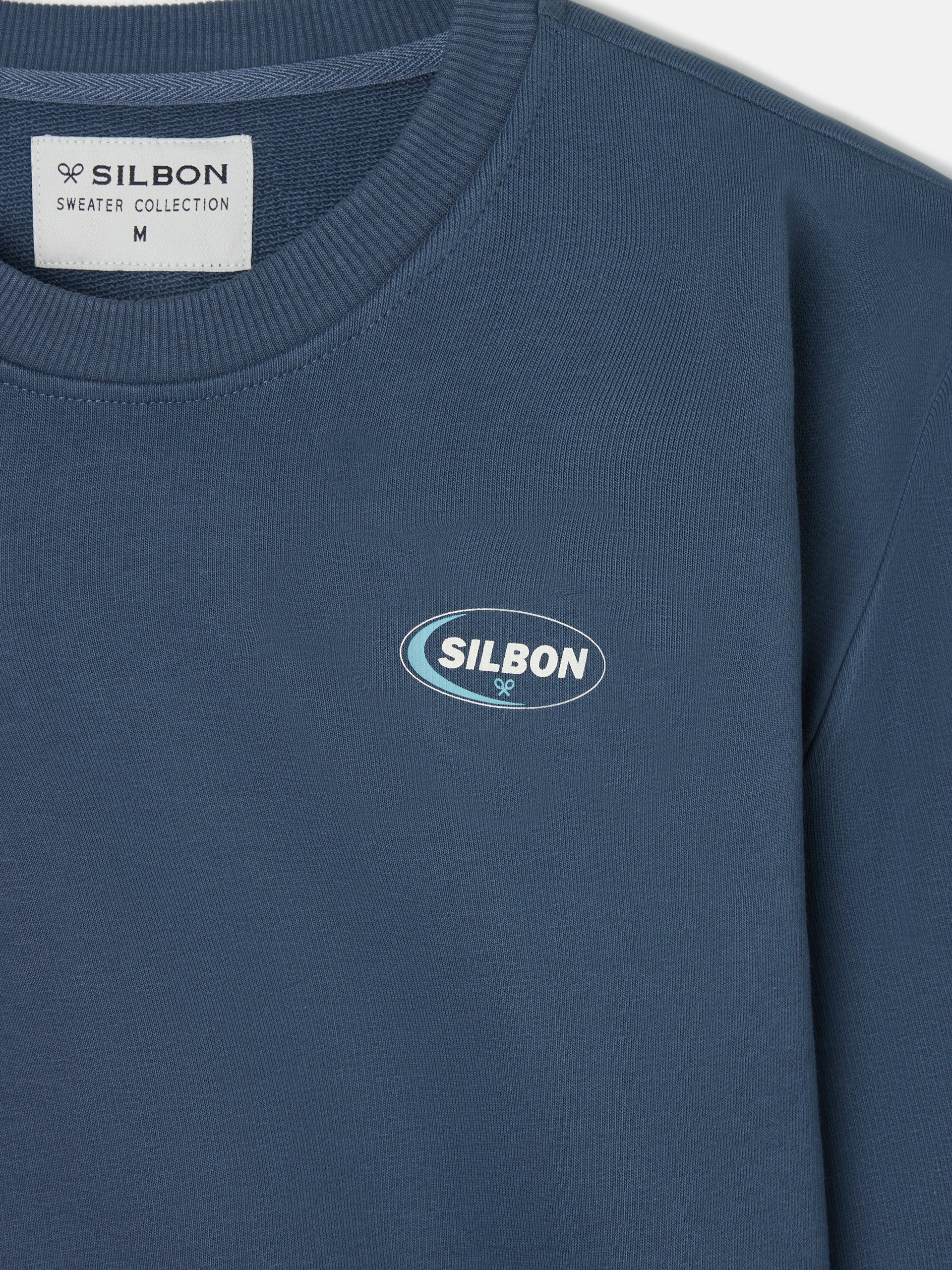 Sudadera relaxed fit silbon azul marino