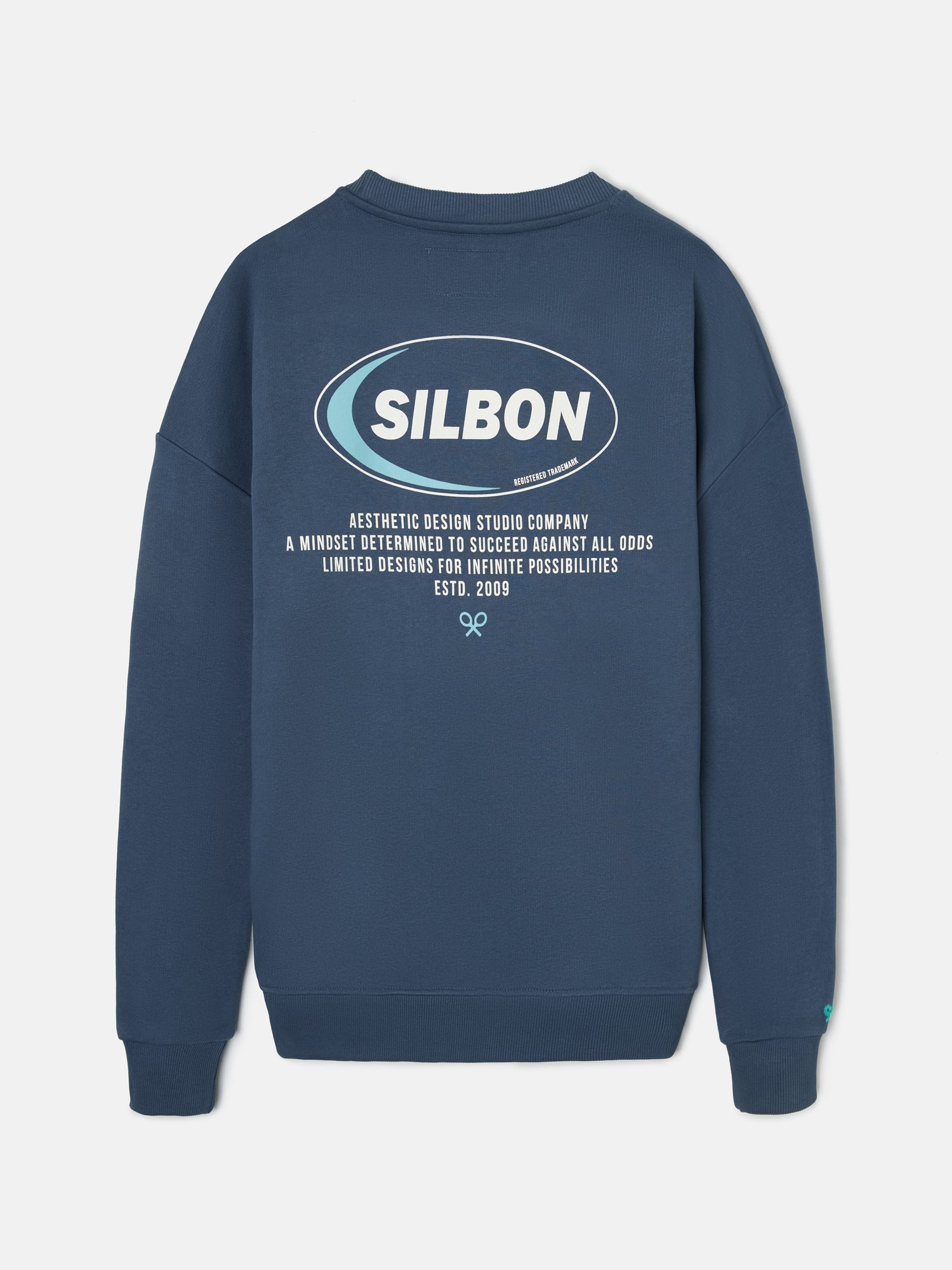 Sudadera relaxed fit silbon azul marino