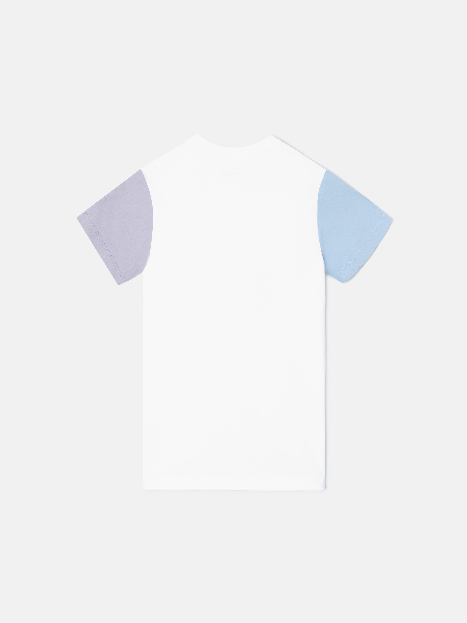 Camiseta kids mangas colores blanca