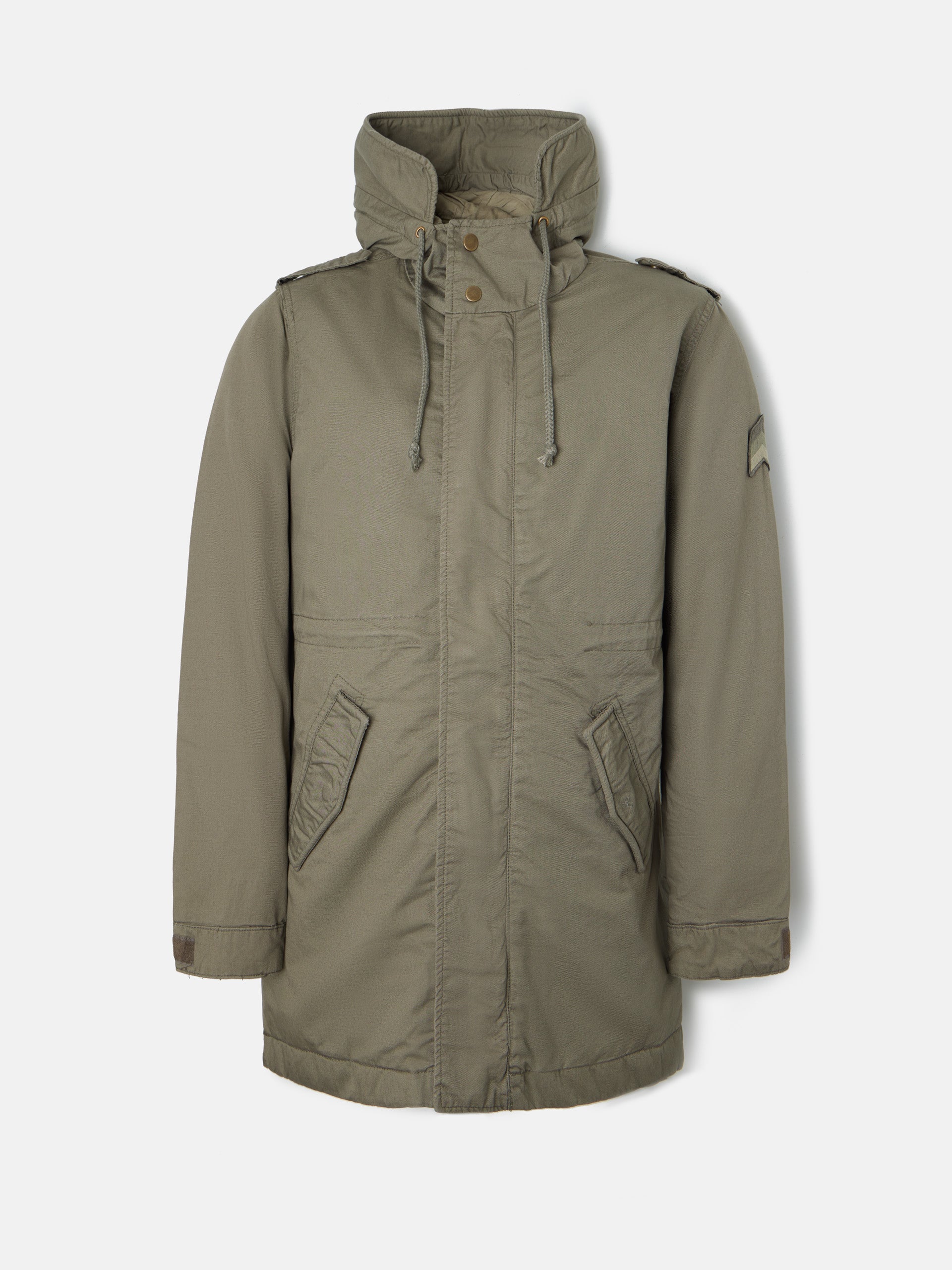 Parka militar garment dye verde