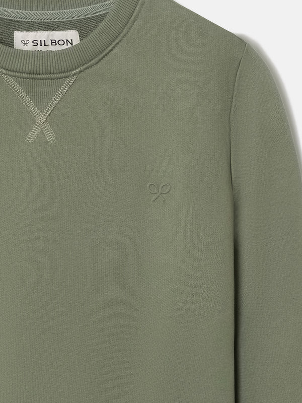 Sudadera clasica logo verde