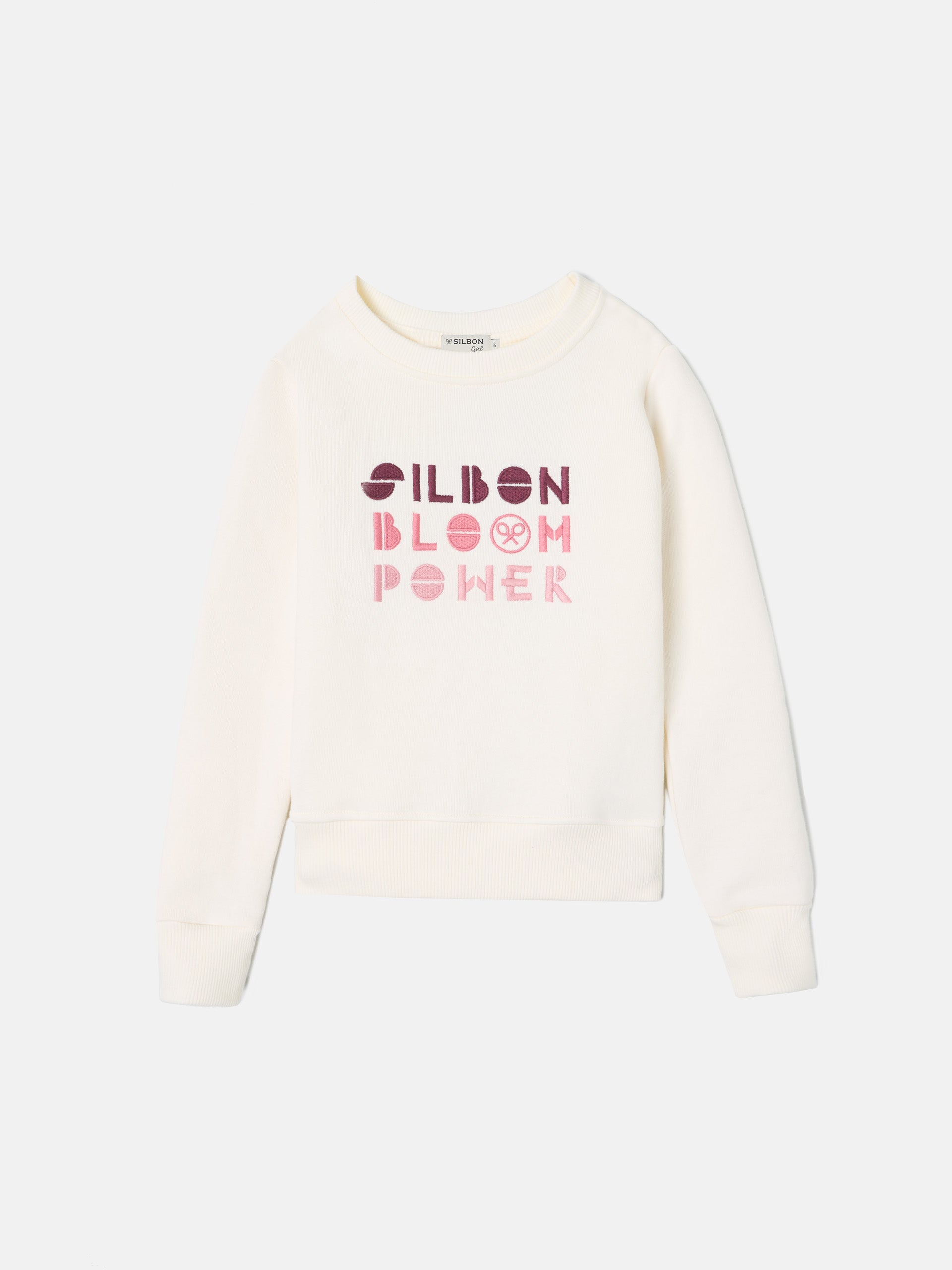 Sudadera girl bloom power crudo