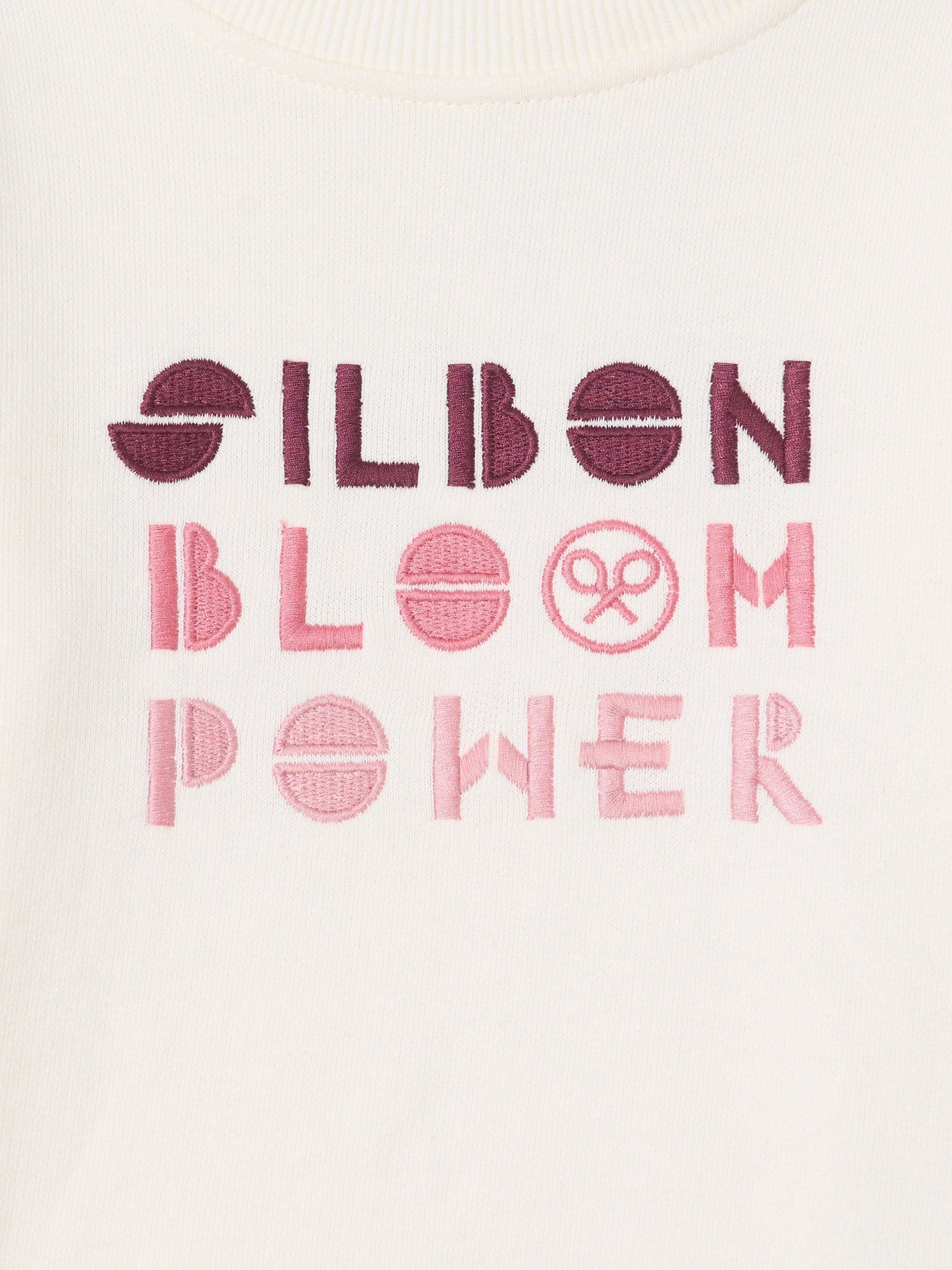 Sudadera girl bloom power crudo