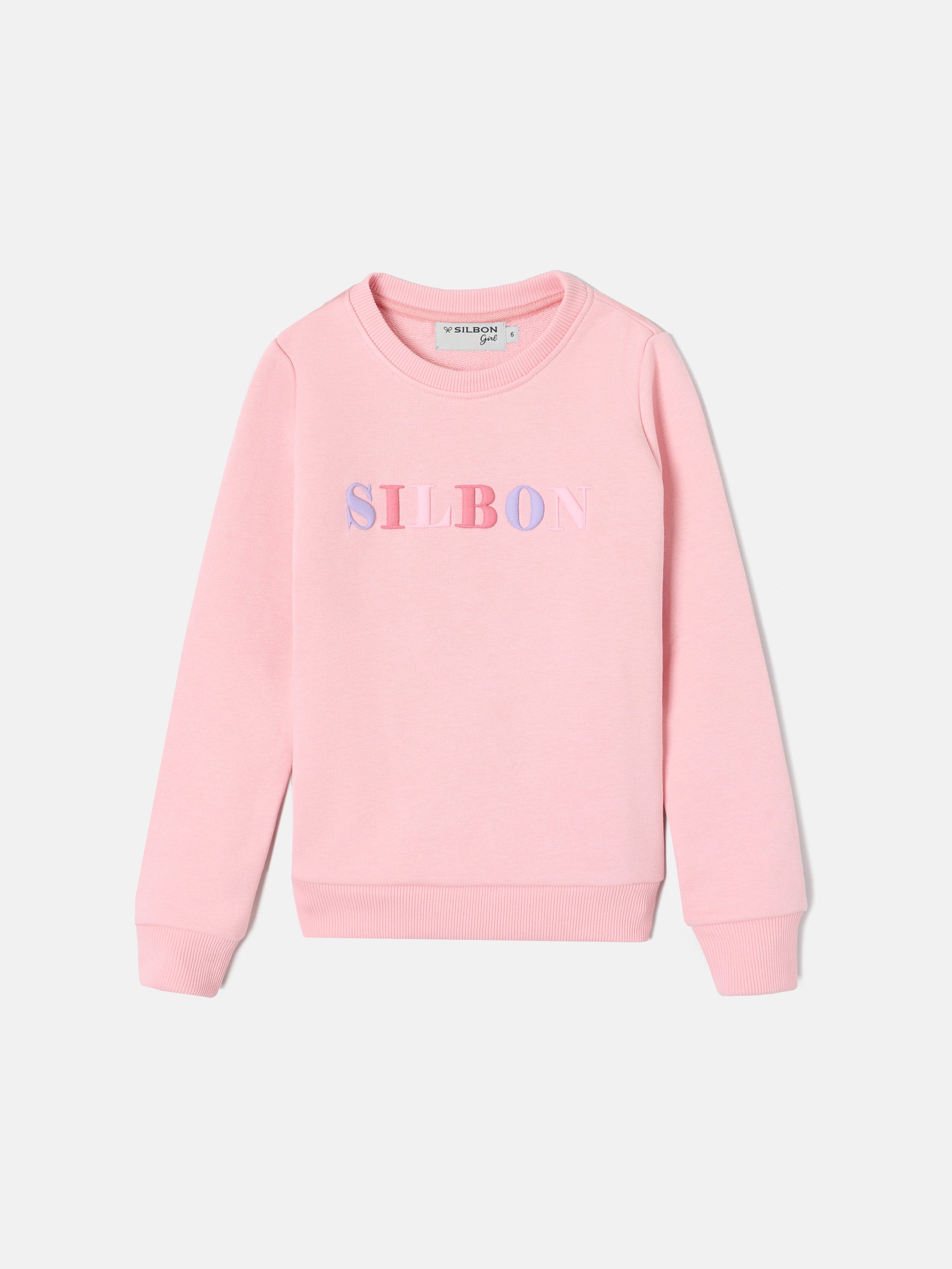 Sudadera girl letras silbon rosas