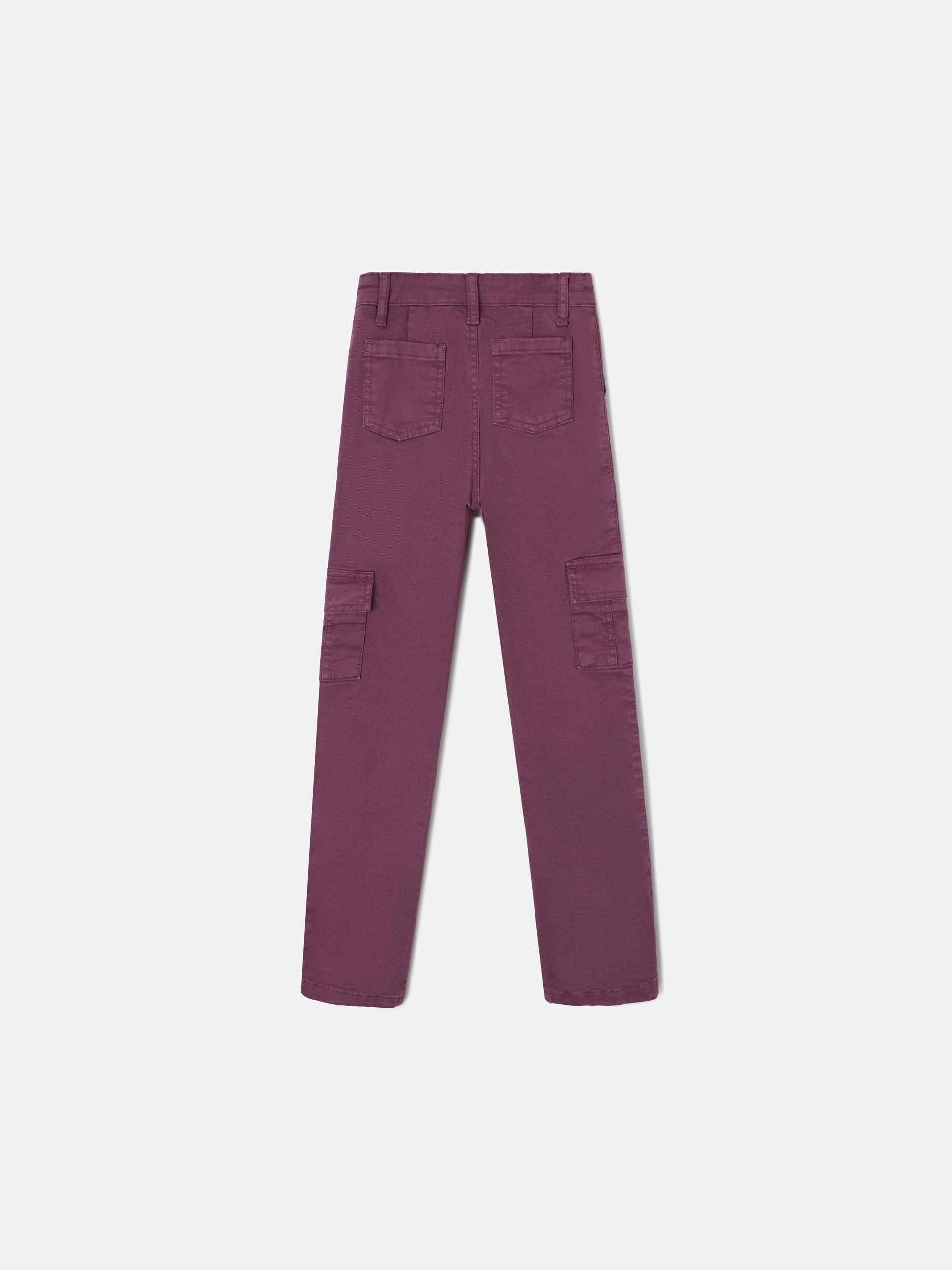 Pantalon girl cargo morado