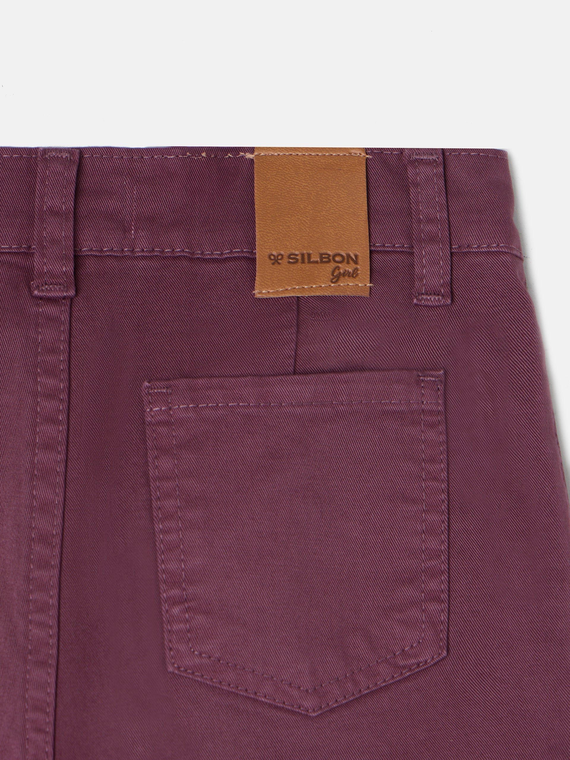 Pantalon girl cargo morado