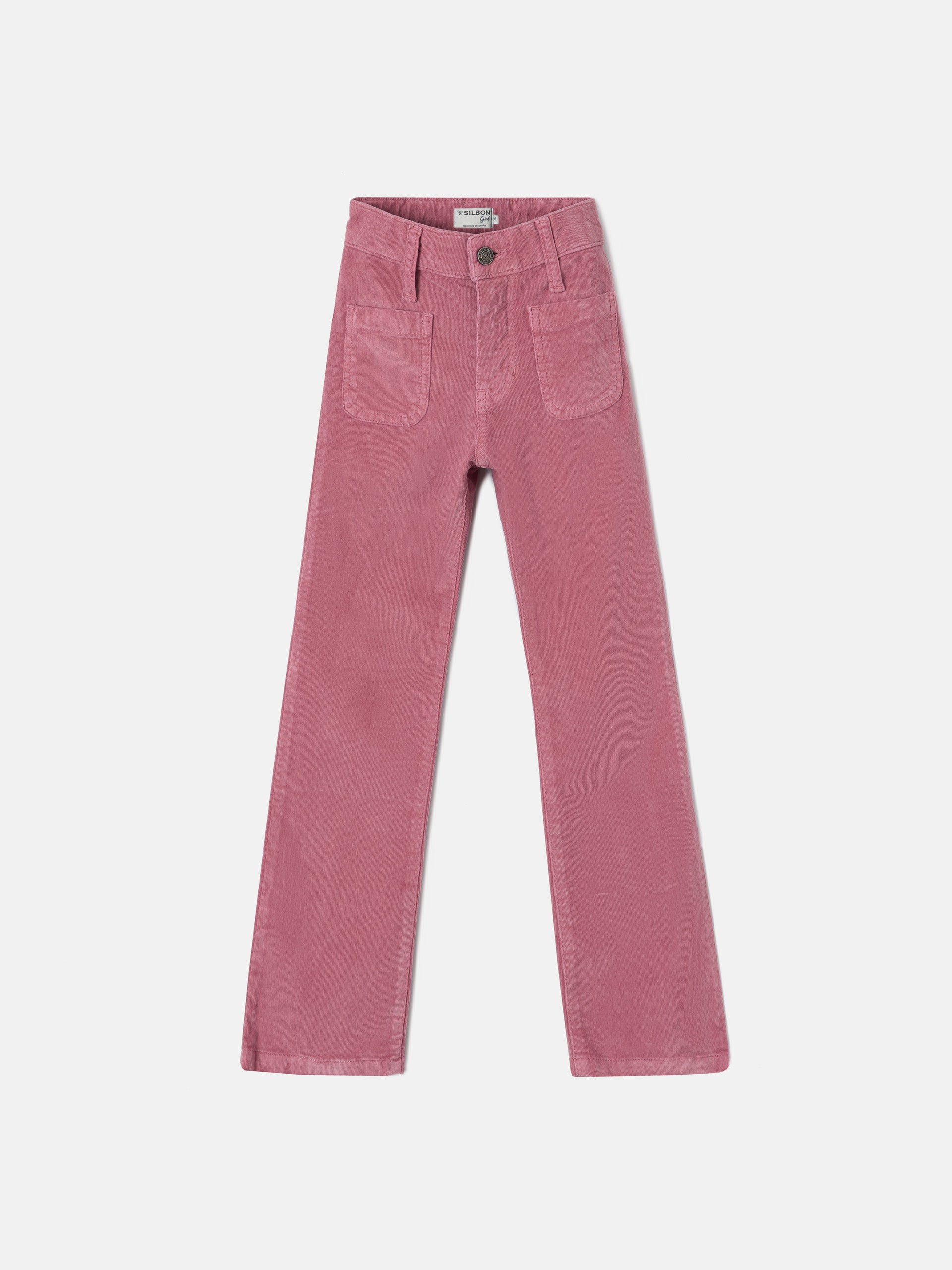 Pantalon girl pana rosa