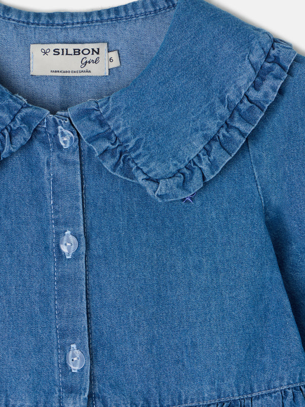 Vestido girl mini detalles denim