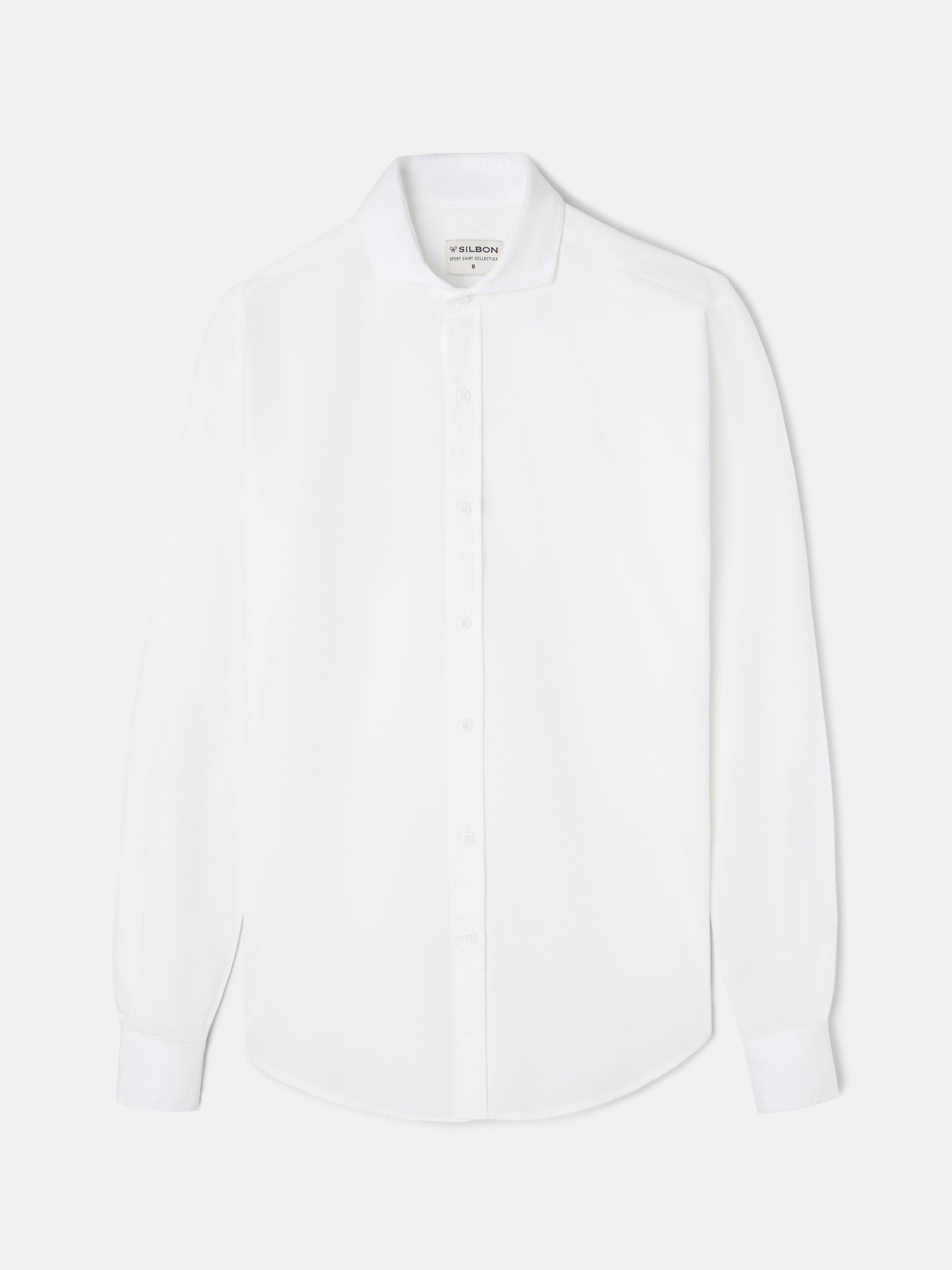 Camisa sport lisa micropique tono blanca