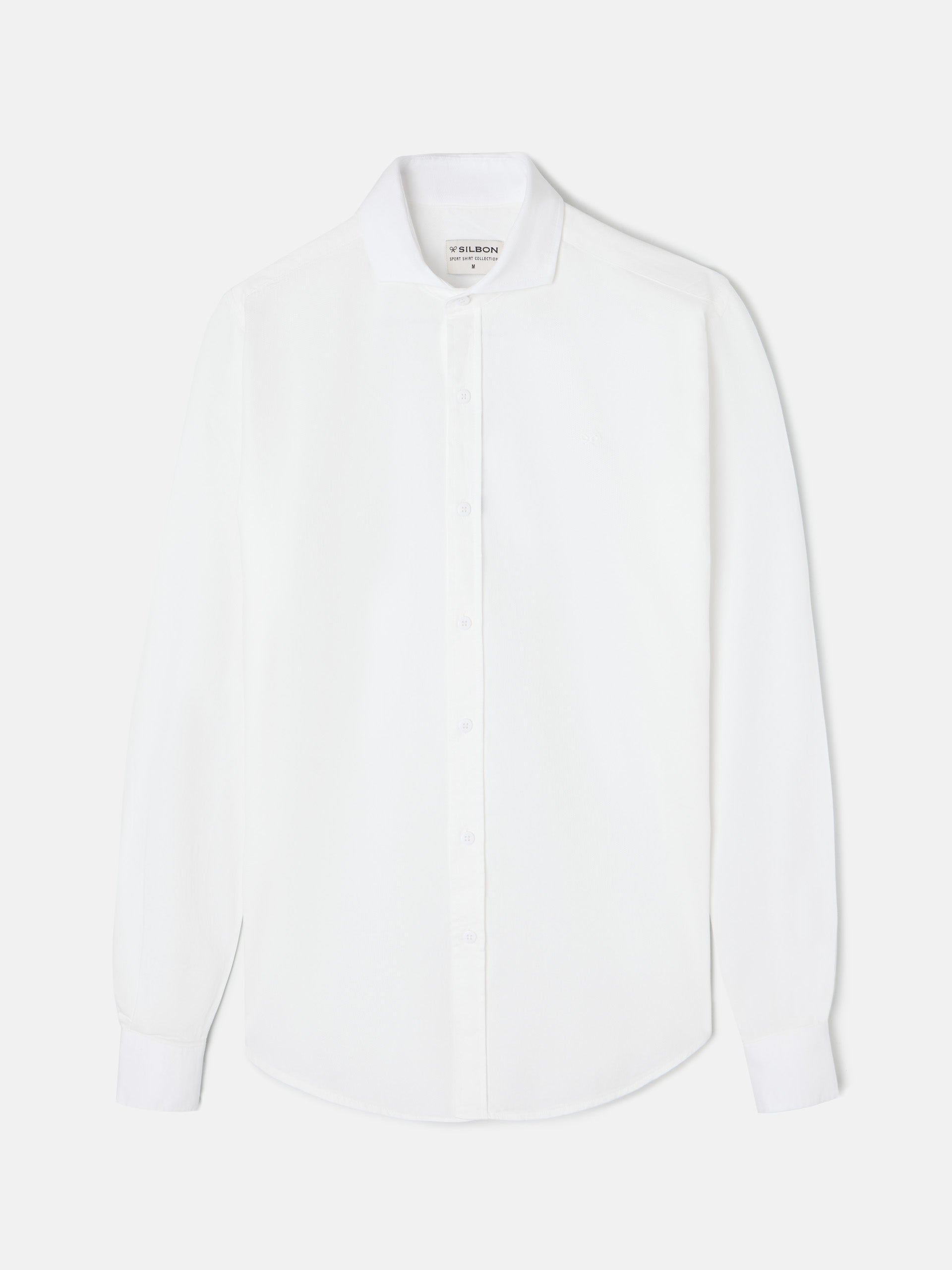 Camisa sport lisa micropique tono blanca