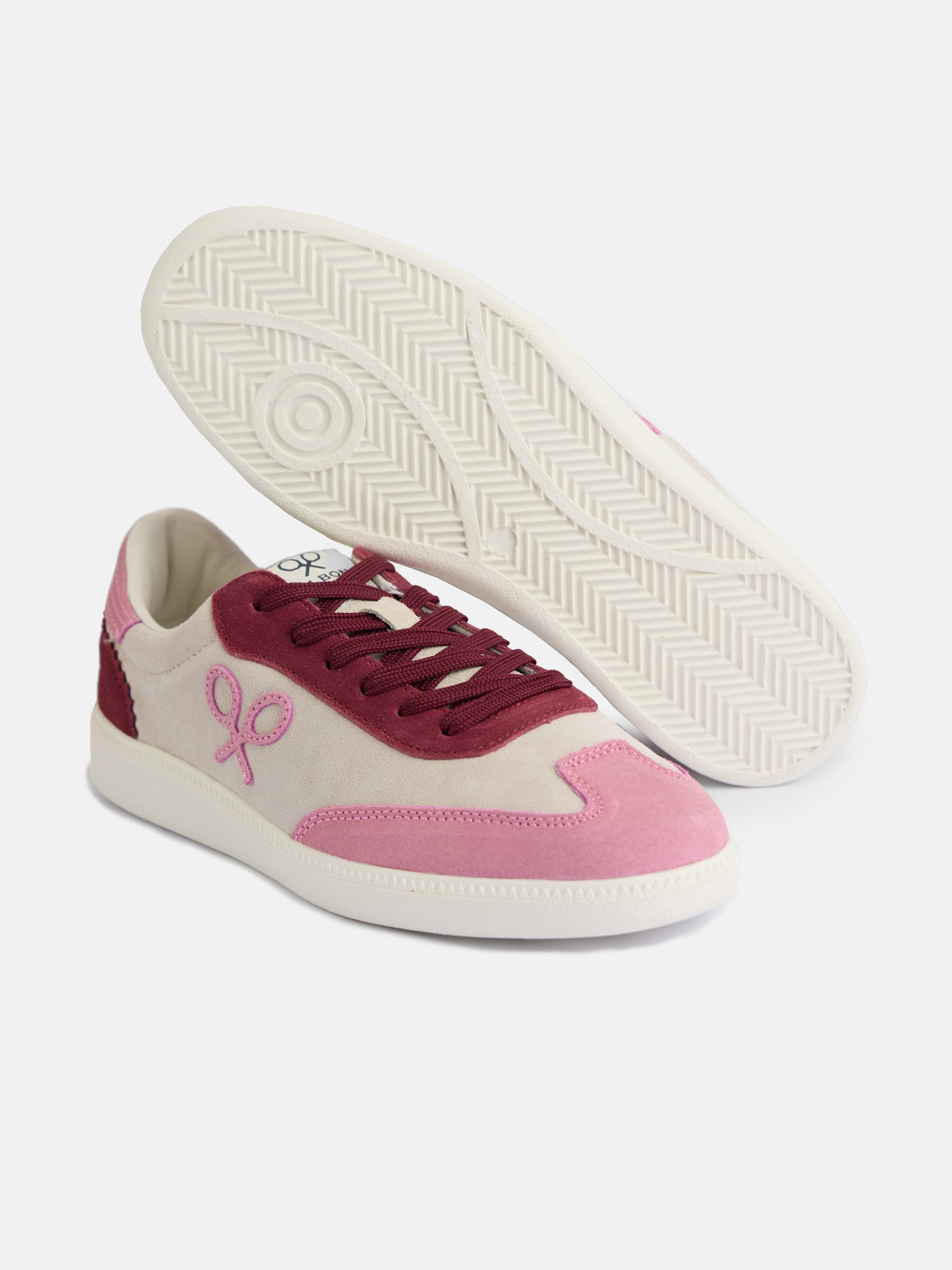 Zapatilla woman raqueta rosa y burdeos