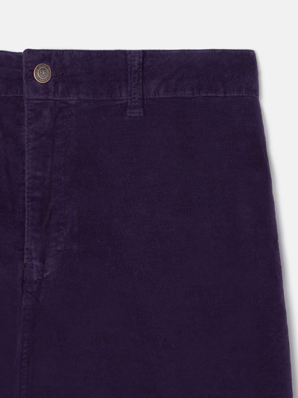 Pantalon culotte velvet trabilla morado