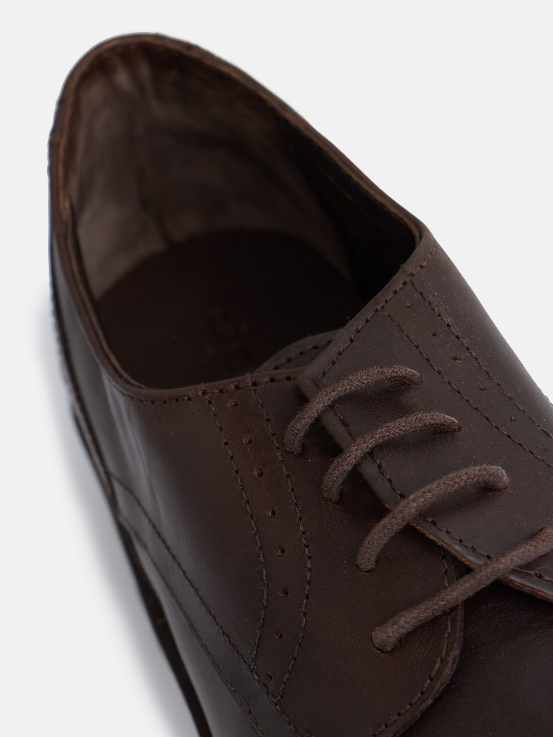 Zapato clasico blucher piel marron