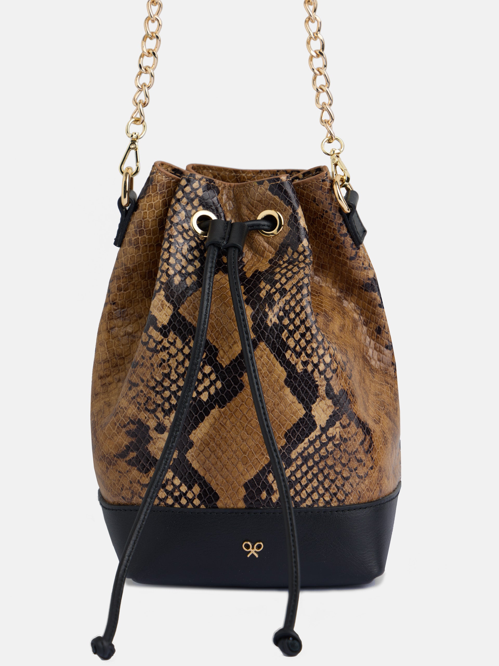 Bolso saco piel animal print marrones