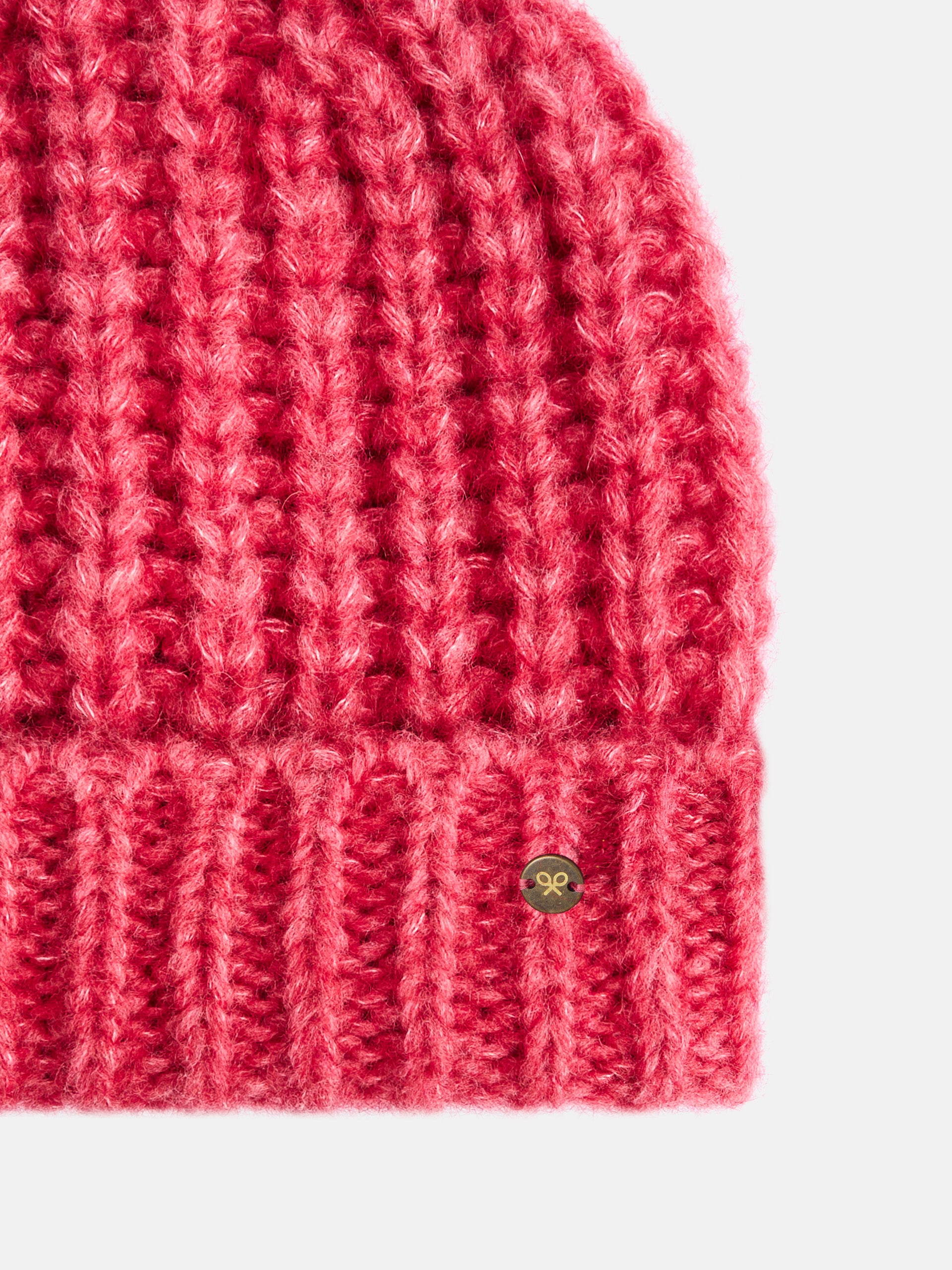 Gorro punto liso rosa