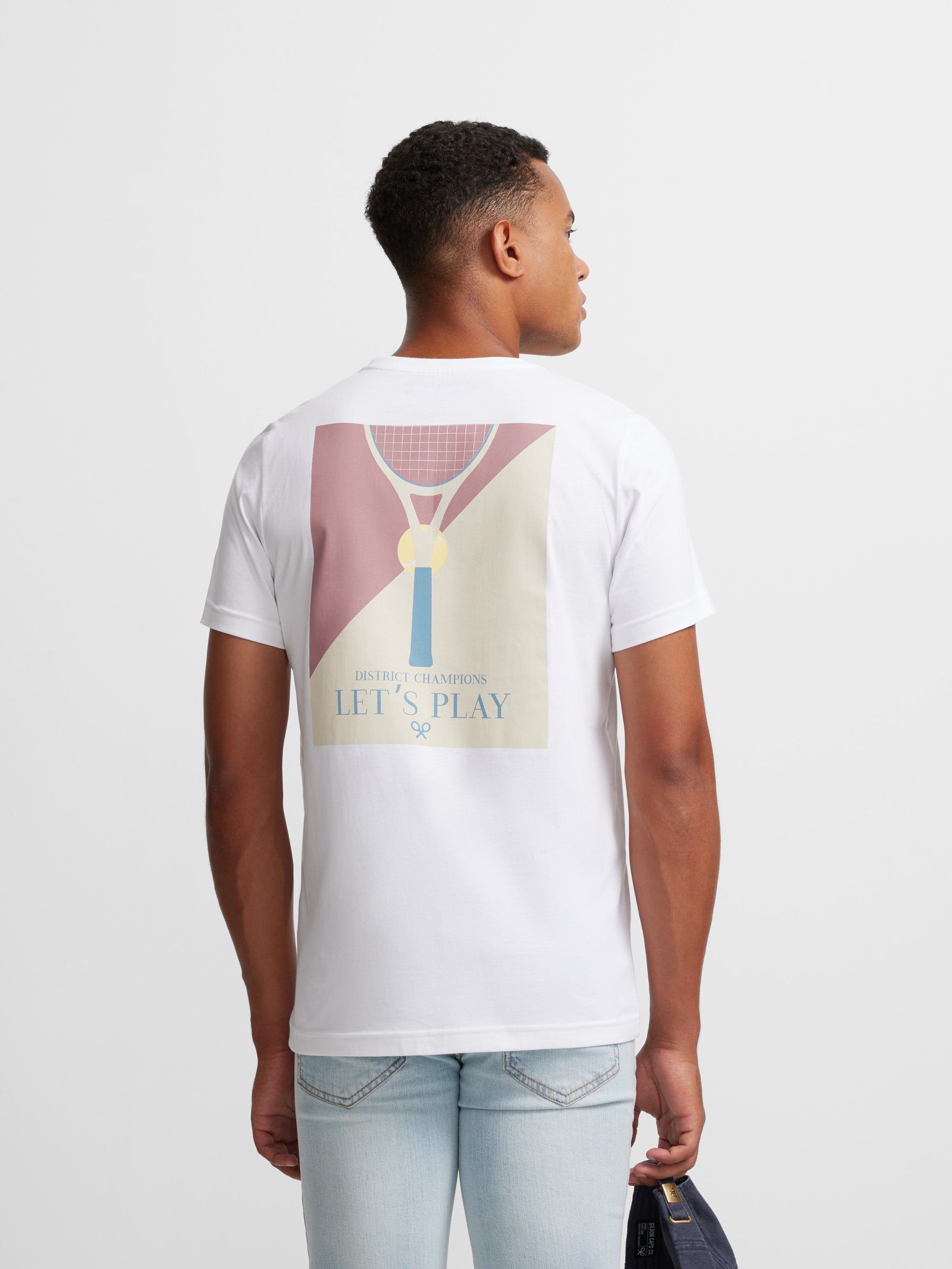 Camiseta let,s play blanca