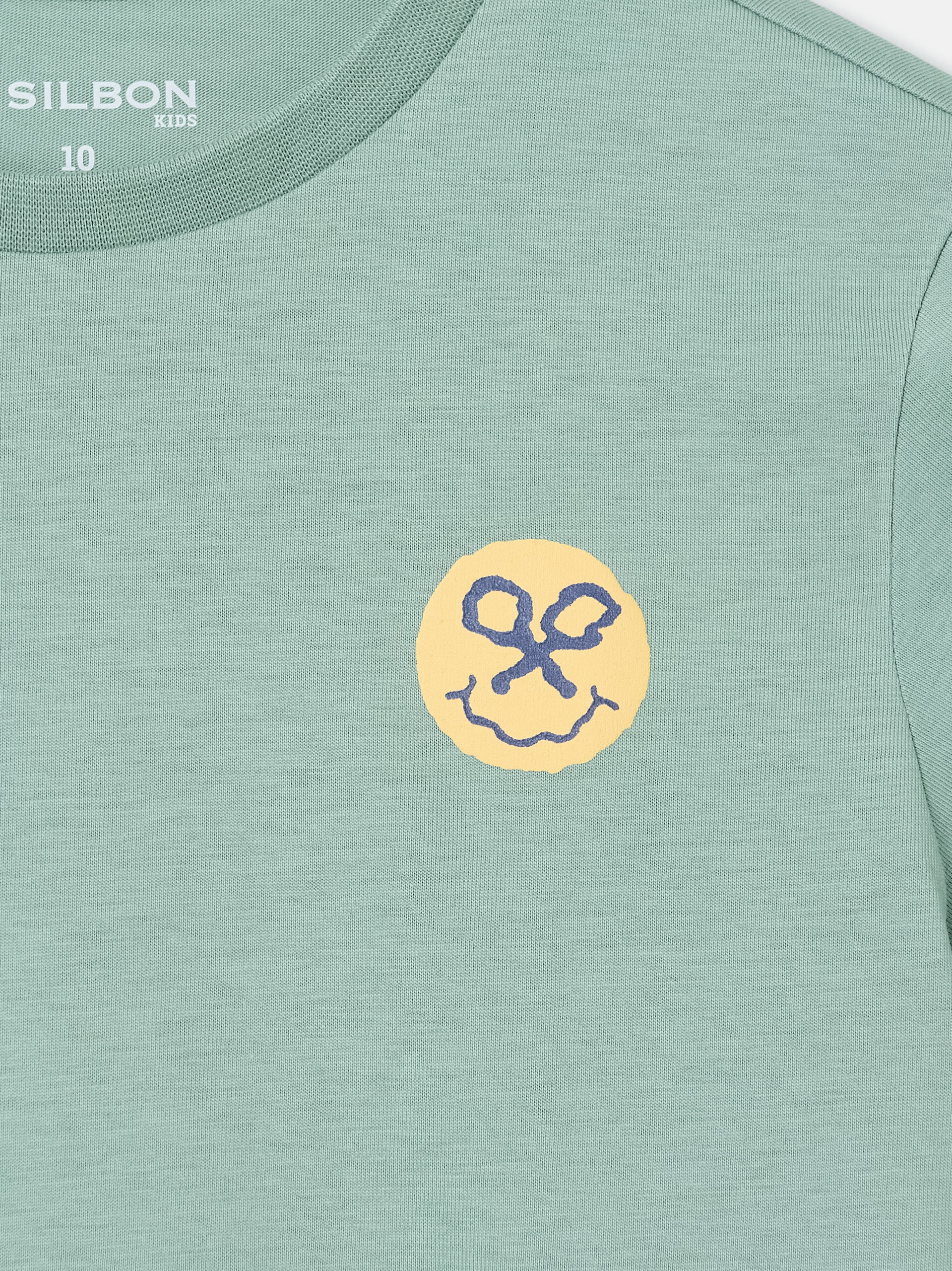 Camiseta kids melted smile verde