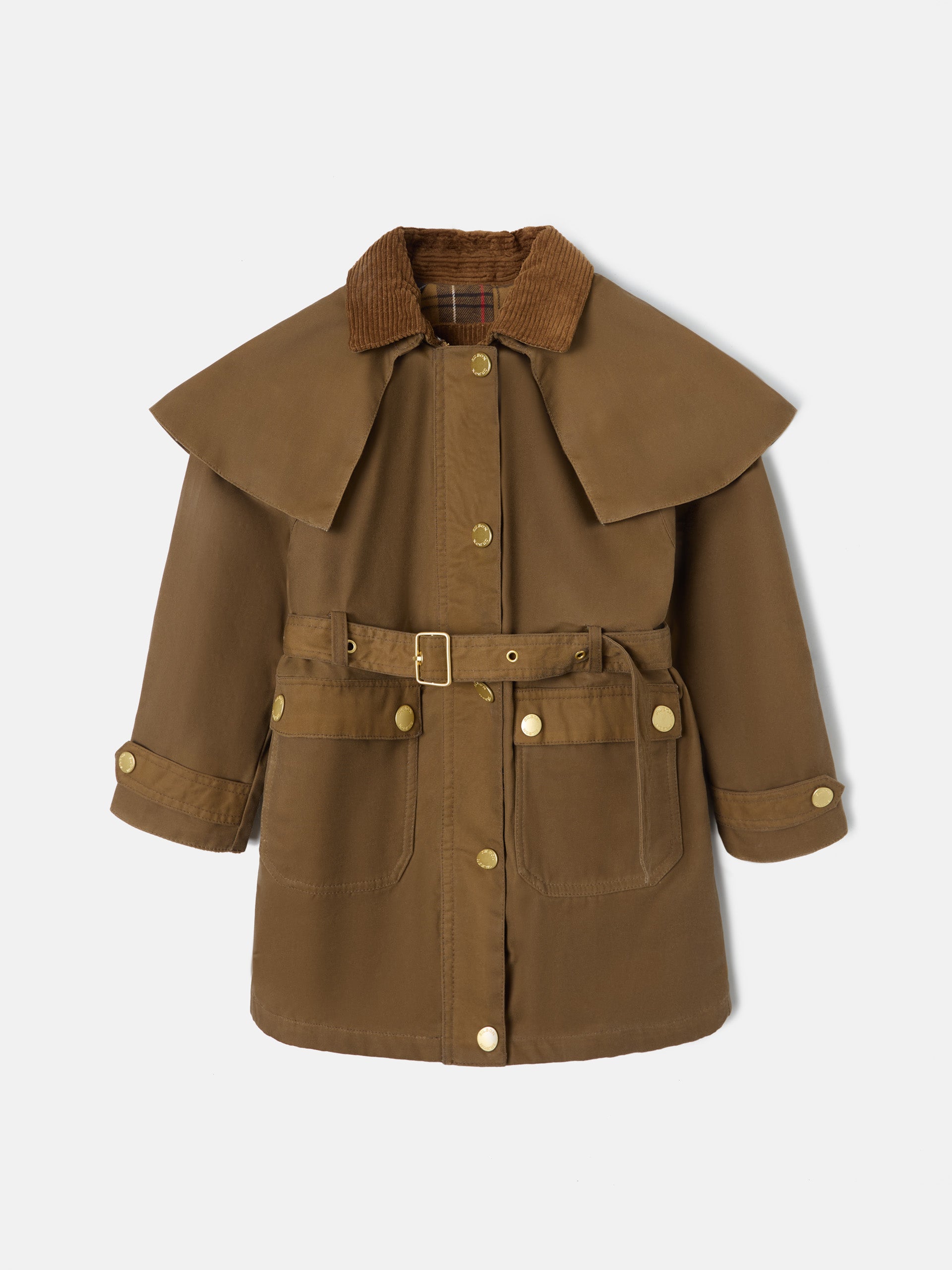 Parka girl larga encerada camel