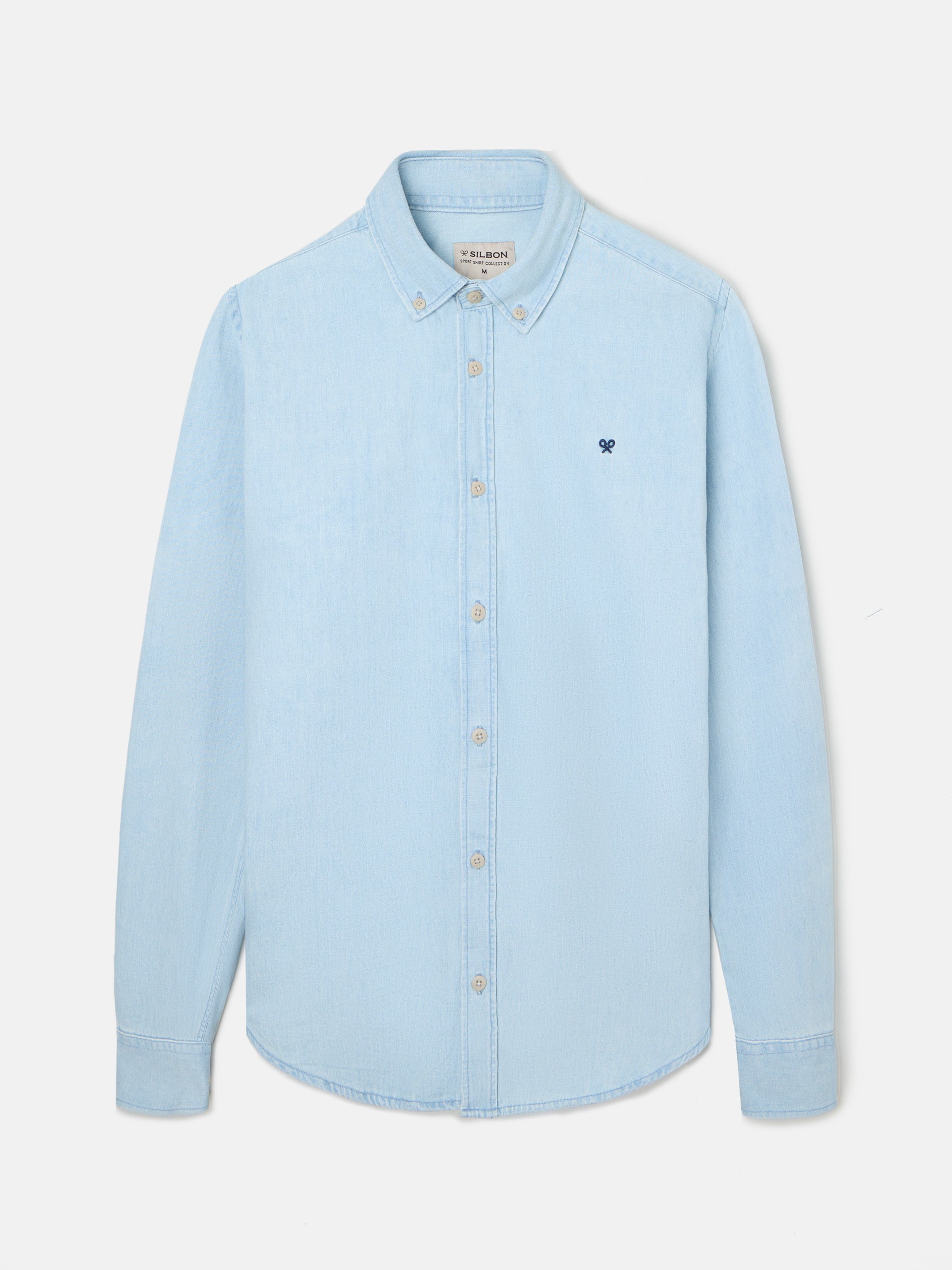 Camisa sport denim light blue