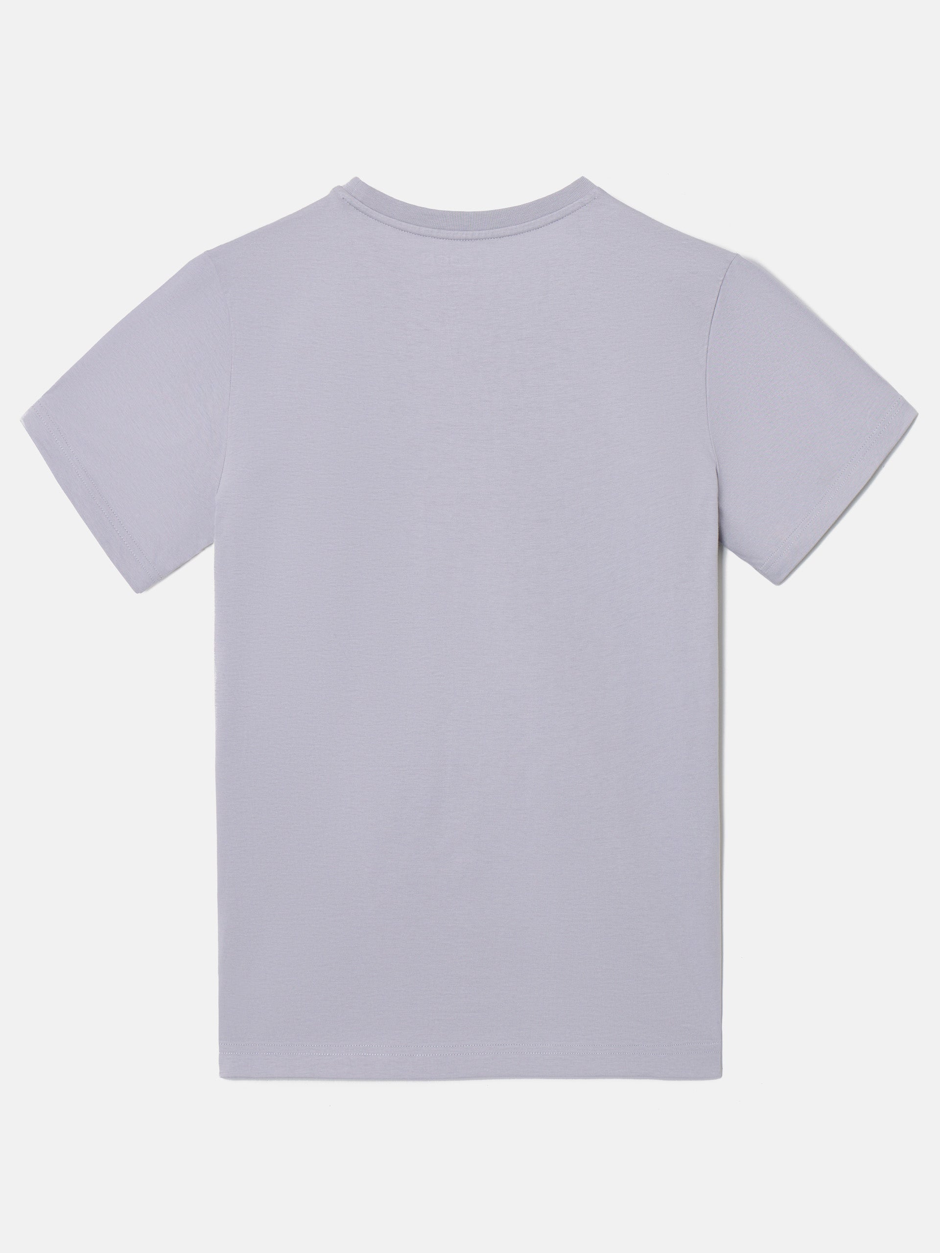 Camiseta silbon minilogo gris azul