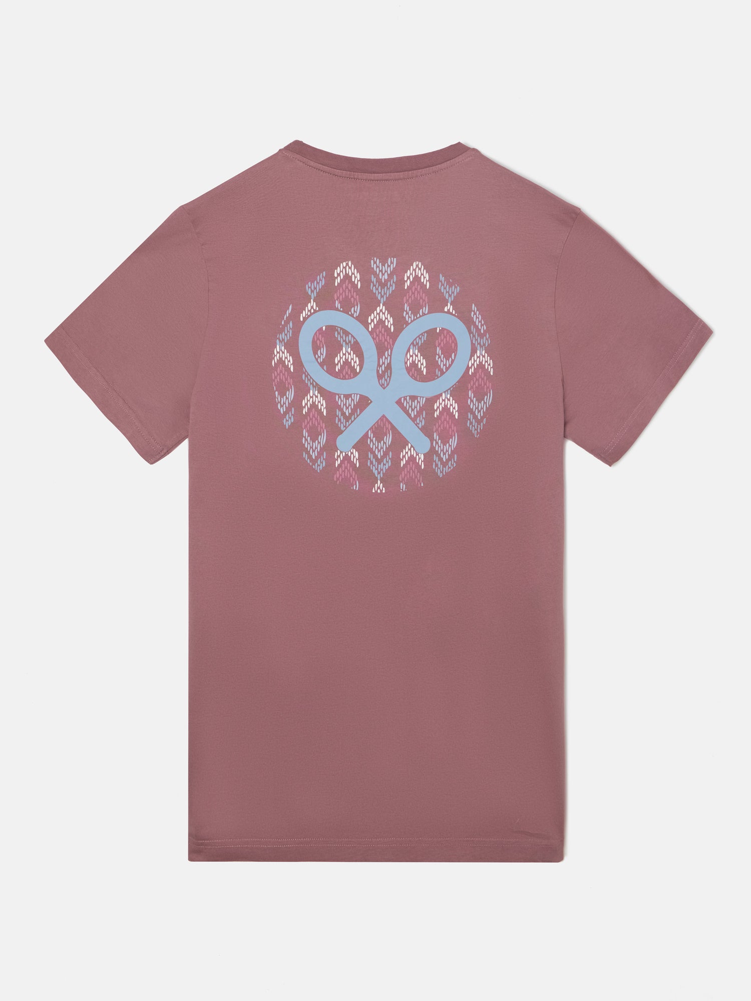 Camiseta raqueta circulo etnico burdeos