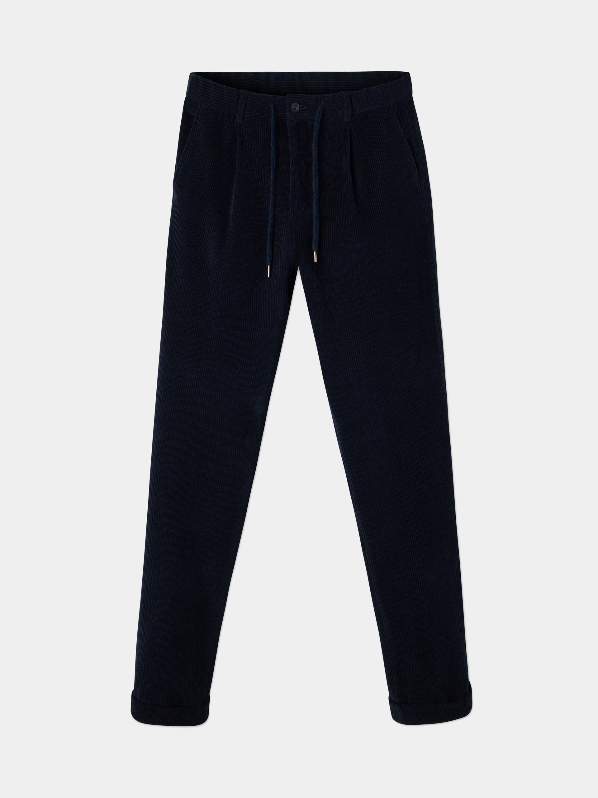 Pantalon unique jogger pana azul marino