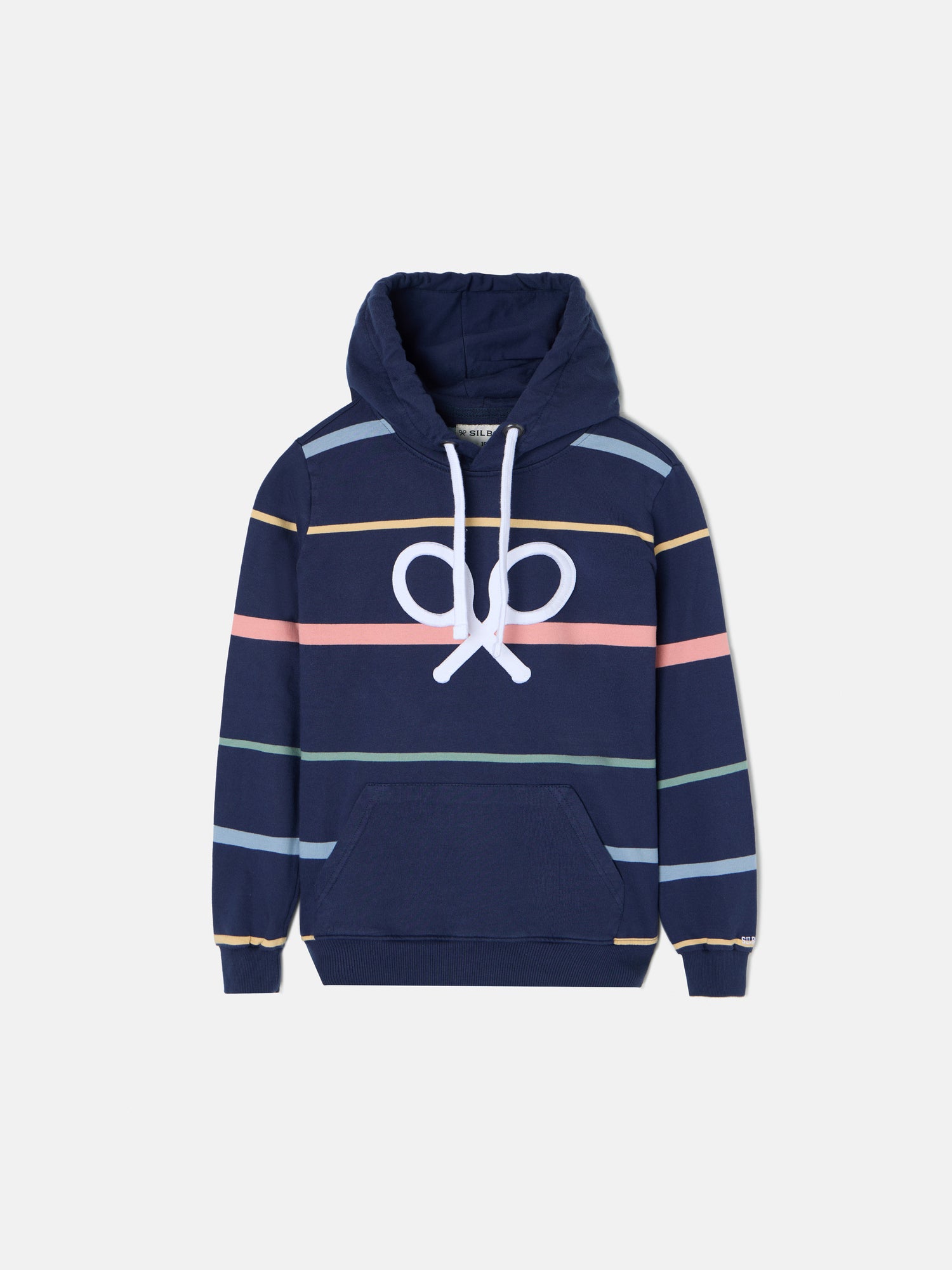 Sudadera kids capucha rayas colores azul marino