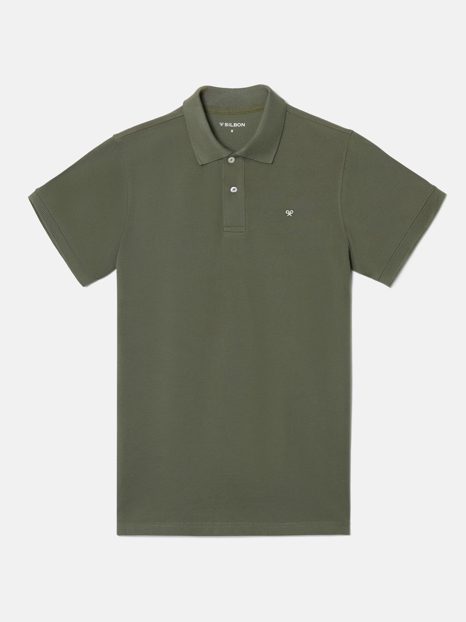 Polo clasico liso verde oscuro