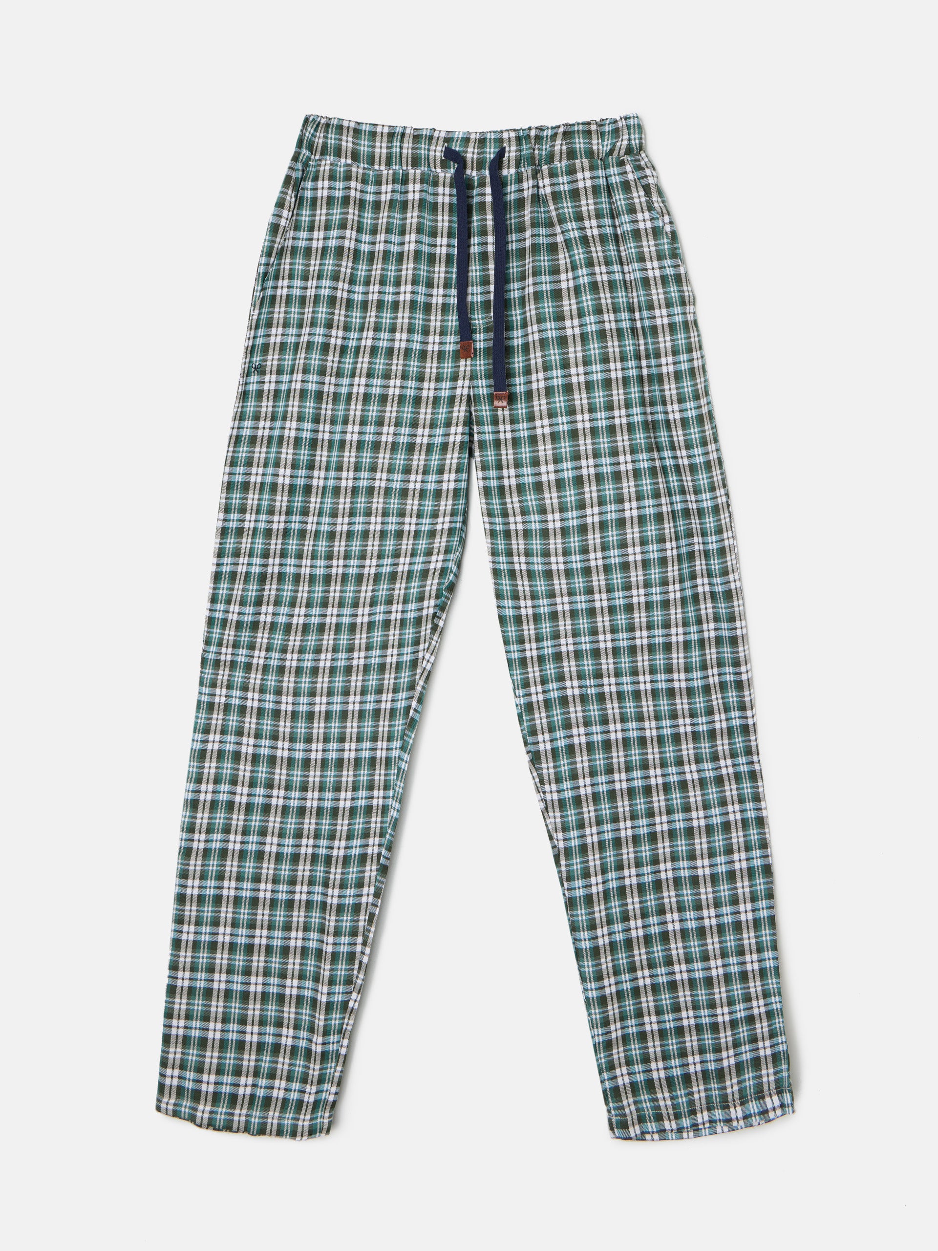 Pijama silbon cuadro tartan verde