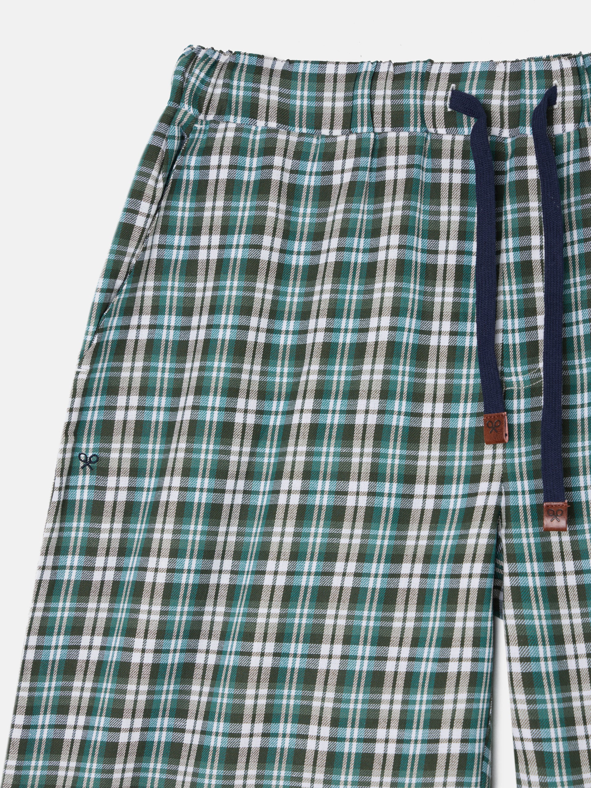 Pijama silbon cuadro tartan verde