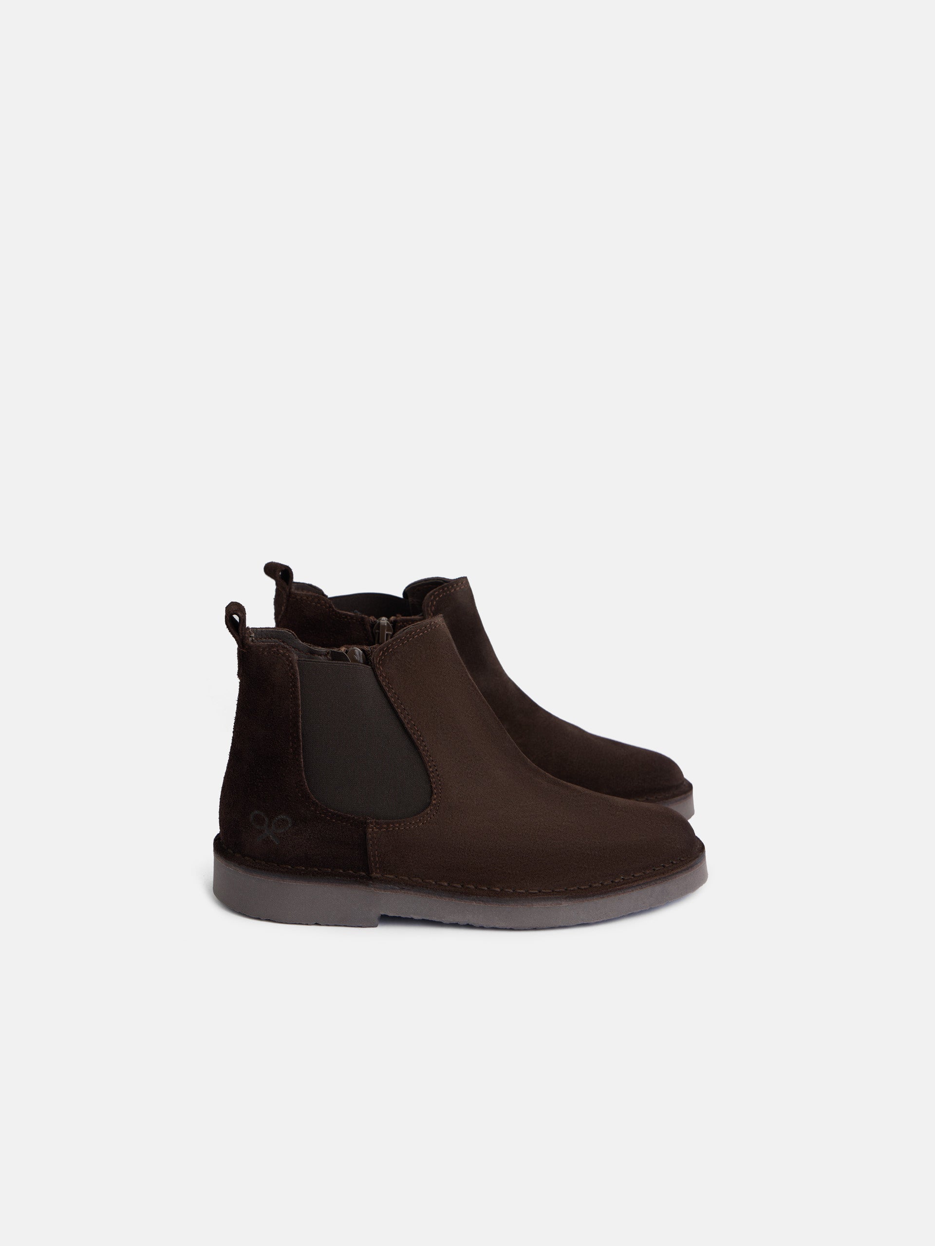 Bota suede kids serraje marron