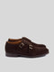 Brown suede monkstrap dress shoe